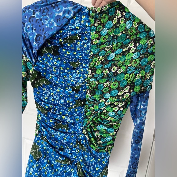 Zara | Blogger Favorite Draped Ruched Floral Cut Out Top Artsy Art to Wear Y2K - Picture 8 of 9